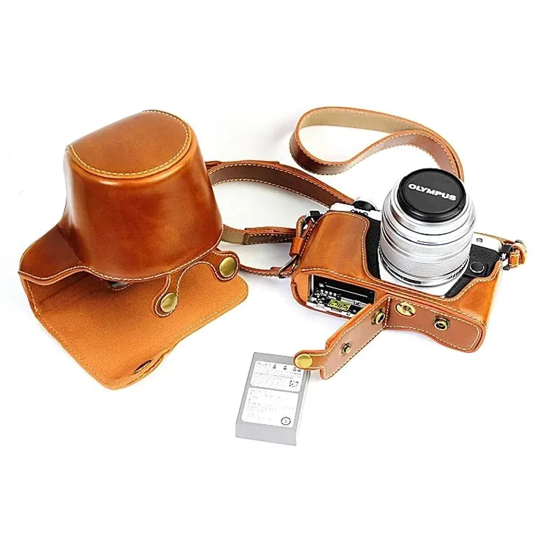 Роскошный кожаный чехол для Olympus EM10 II III E-M10 Mark 14-42 мм отсек объектива с сумкой