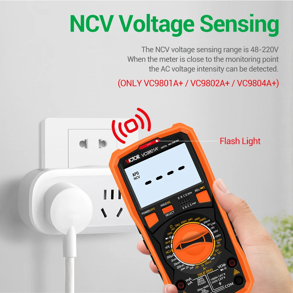 Цифровой мультиметр True RMS DMM AC/DC VICTOR VC9801A + Сопротивление емкости диодный