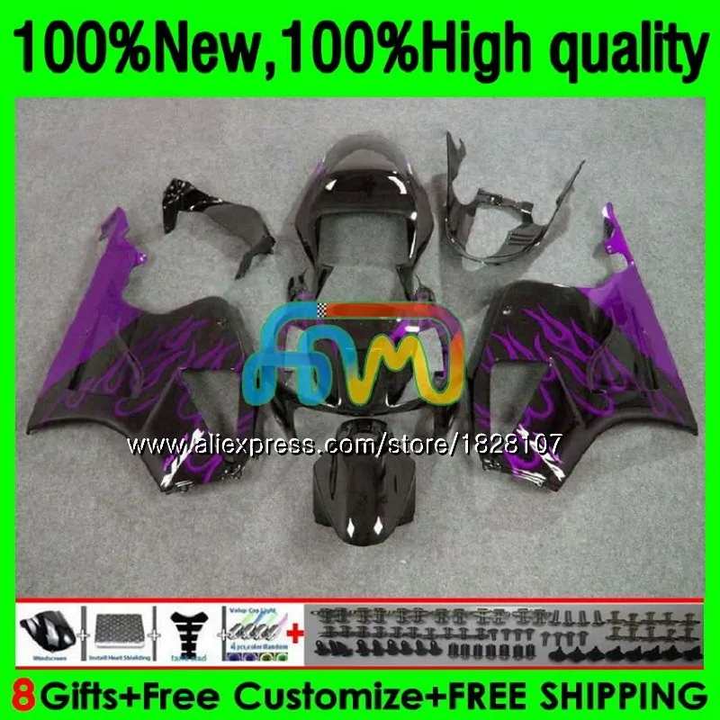 

Body For HONDA VTR1000 Purple flames RC51 SP1 SP2 01 02 03 04 05 06 148BS.6 VTR 1000 2000 2001 2002 2003 2004 2005 2006 Fairings