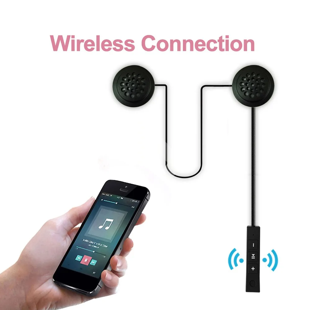 Беспроводные Bluetooth наушники мотоцикл домофон шлем Музыка гарнитура Hands-free с HD микрофоном для мотоциклиста