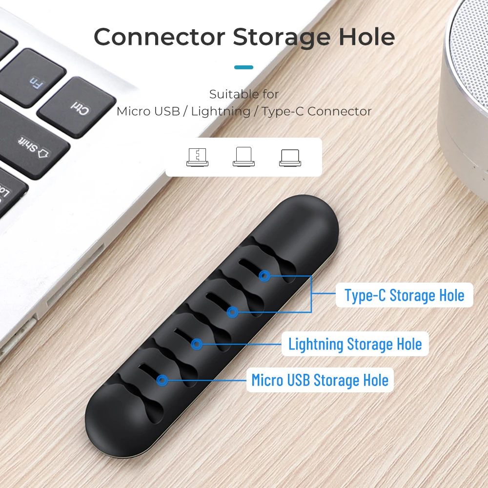 cable organizer silicone usb cable winder flexible management clips for office home mouse earphone holder phone cable organizer free global shipping