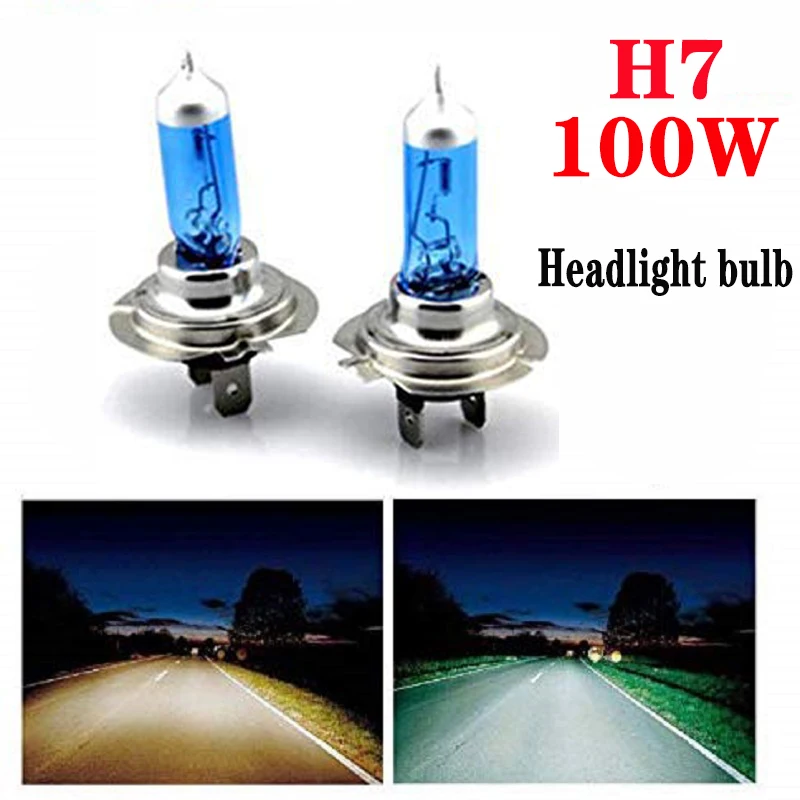 Фонарь головного света H7 2 шт. 12 В супер яркая галогенная лампа Высокоэффективная