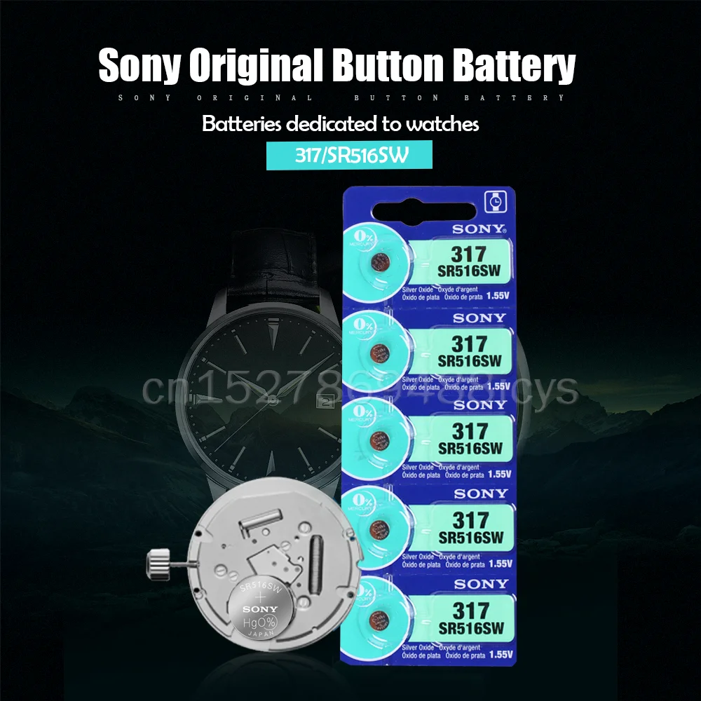 10 шт. Sony 317 SR516SW SR516 SR62 V317 D317 GP317 1 55 в серебристый оксид батарея для часов игрушек
