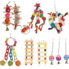 Игрушки для попугая, деревянная стойка для жевания птиц, игрушки с шариками, в форме сердца, звезды, игрушка для попугая, игрушки для птиц, аксессуары, 1 шт.