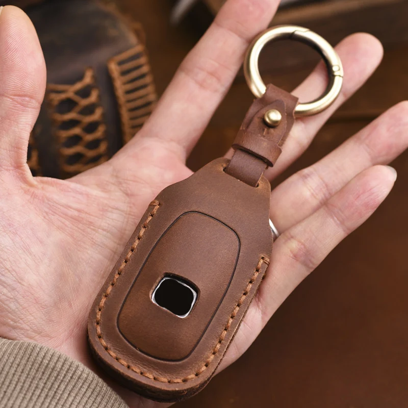 

Real Skin Leather Car Remote Key FOB Case Cover for Honda Vezel Civic Accord 2021