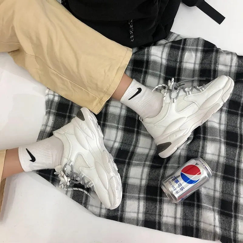 

2020 new spring and summer fashion mesh dad shoes women's tide breathable wild thick bottom sports casual shoes X236