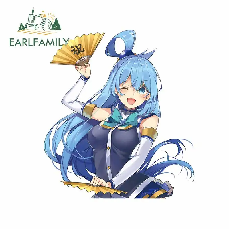 EARLFAMILY 13 см x 11 7 для Aqua Konosuba вентилятор благословит аниме RV бампер холодильник