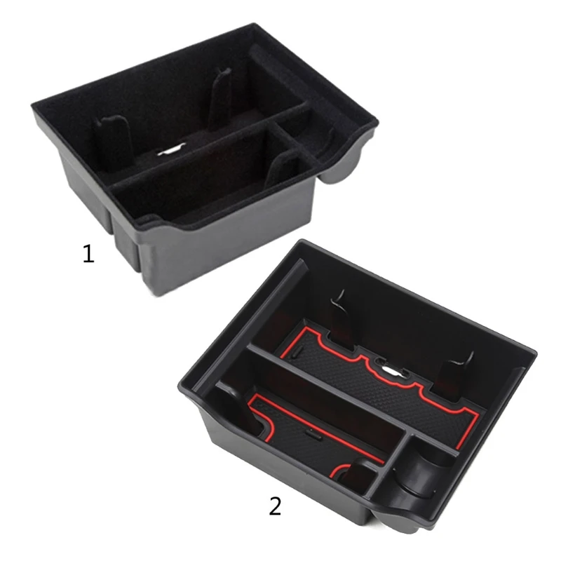

Car Central Armrest Hidden Storage Box For -Tesla Model 3/Y 2021 Accessories Center Console Flocking Organizer Containers