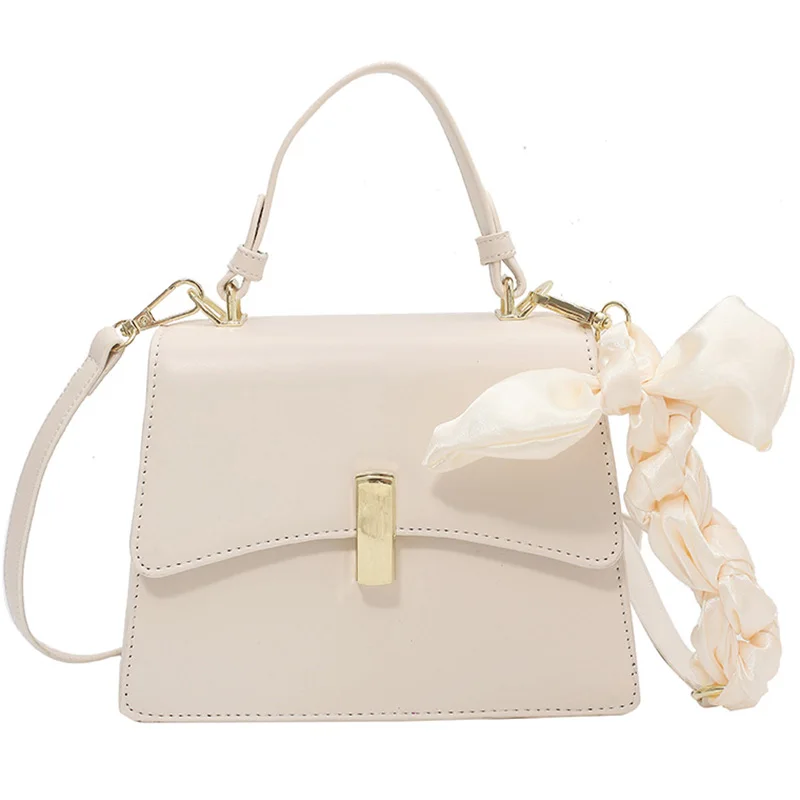 

Vintage Ribbon Small PU Leather Crossbody Shoulder Bags for Women 2021Ladies Travel Handbags Small Travel Tote Purse
