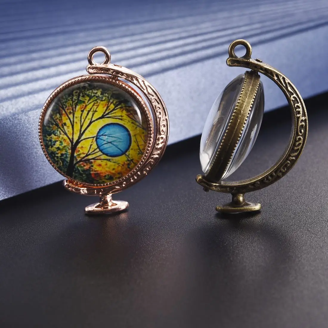 Круглые Настройки кабошона с круглым кабошоном из сплава 5 шт. 25 мм пустые