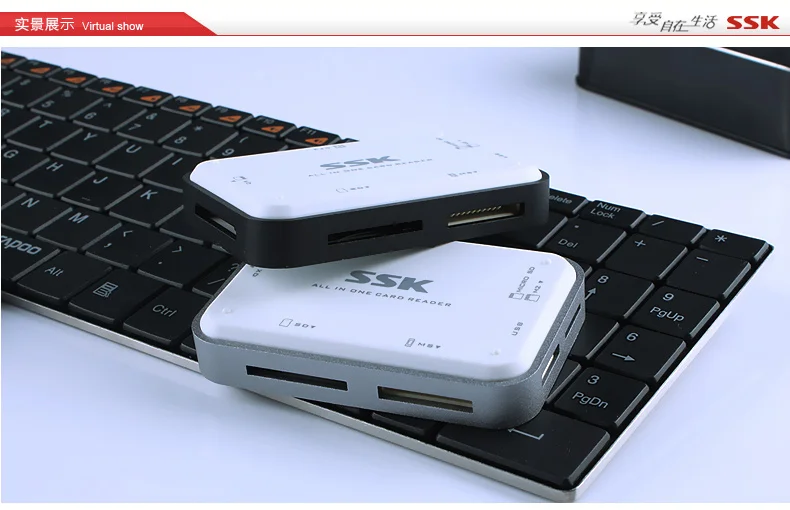 Акция Usb внутренний кардридер ручка привод Ssk один металлический Usb3.0 кардридер для Sd Tf высокоскоростной Cf памяти 056