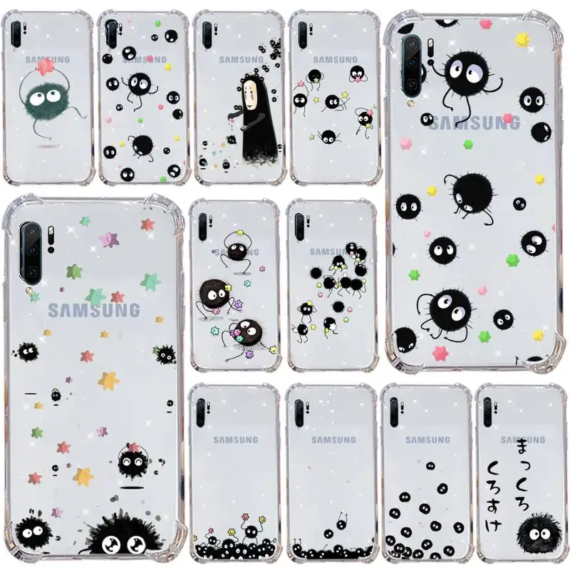 

Ghibli Spirited Away Soot Totoro Phone Case Transparent For Samsung Galaxy A71 A21s S8 S9 S10 plus note 20 ultra