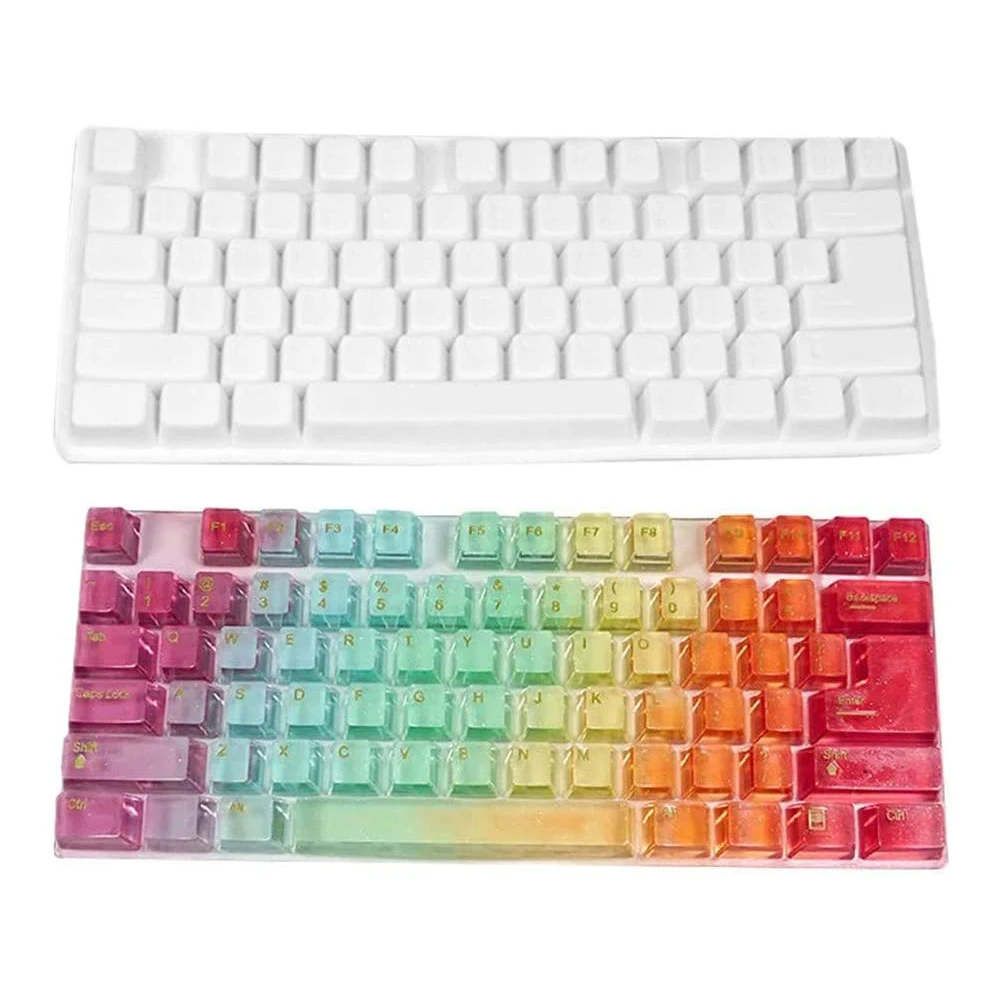 

Resin Mold DIY Mechanical Keyboard Silicone Epoxy Casting Mold for DIY Ice Cube Fondant Chocolate Jelly Candy Baking Resin Craft