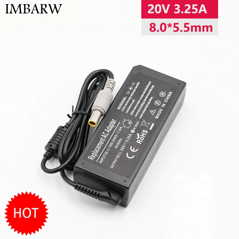 

20V 3.25A 65W Laptop Ac Power Adapter Charger For Lenovo T410 T510 Sl410 Sl410K Sl510 Sl510K T510I X201 X220 X230