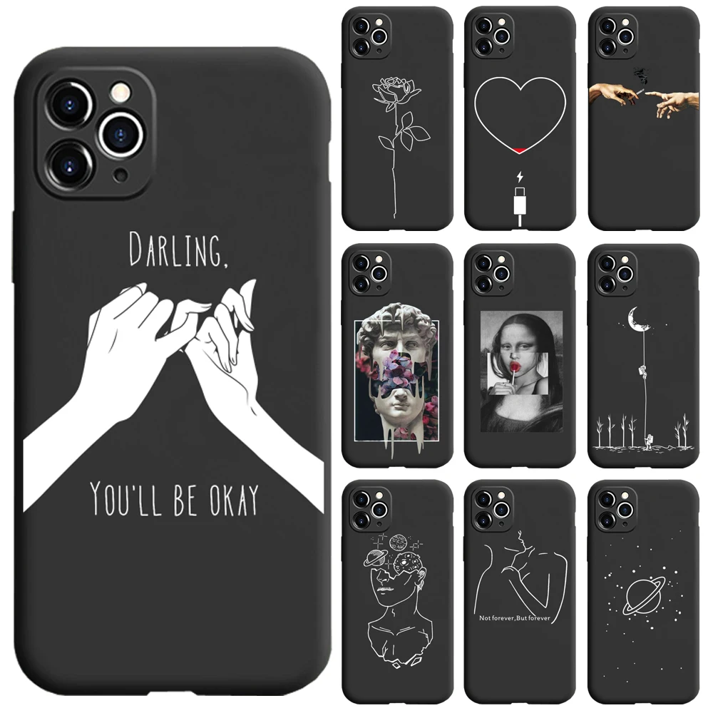 

Phone Cases For iPhone 12 Case Lover Darling Equation Print For iphone 13 7 8 Plus XR XS 11Pro Max 6S SE 2020 Frosted Soft Cover