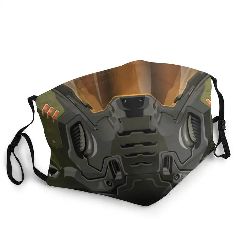 

Doom Slayer Helmet Reusable Mouth Face Mask Unisex Assassin Killer Cosplay Anti Haze Dustproof Mask Protection Respirator Muffle
