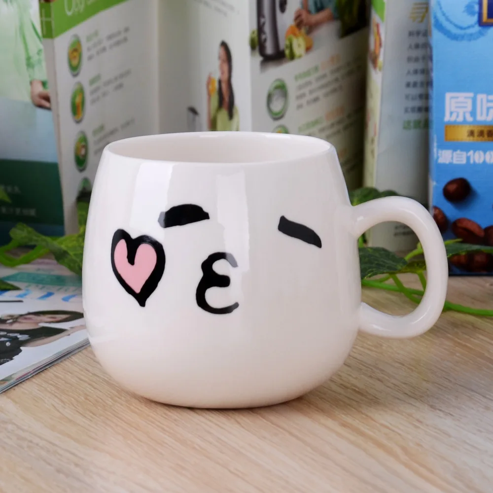 Чашка с выражением милая версия чашка из мультфильма керамическая логотипом