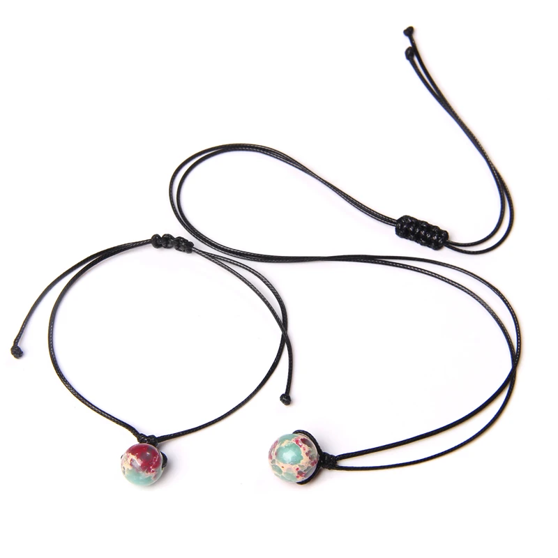 

12 Styles Natural Stone Bracelets&Necklaces Minimalist Red Blue Beads Jewelry Set For Women Men Classic Couple Love Friend Gift