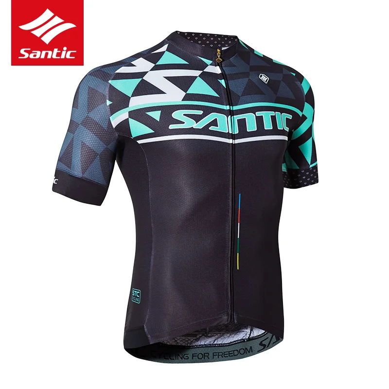 Мужская велосипедная футболка Santic Pro Fit с нескользящим рукавом и манжетами | Спорт