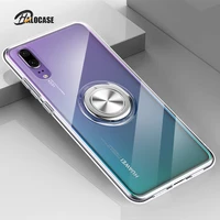 huawei p20pro silicone case case on transparent for huawei p20 pro p30 lite mate 20 shockproof armor car ring holder stand cover