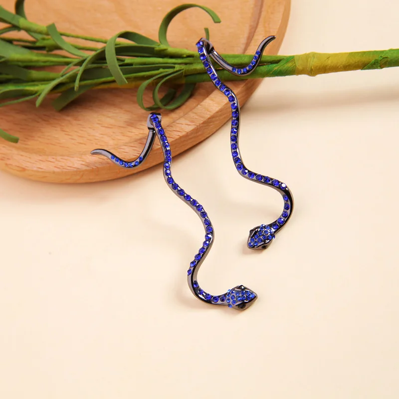 Брендовые гипоаллергенные женские серьги змеи модные длинные банкетные