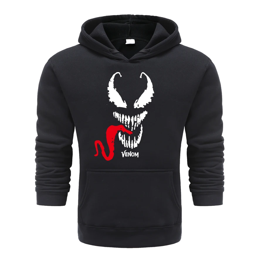 Мужская толстовка с капюшоном Super Hero Venom стильная в стиле хип хоп весна