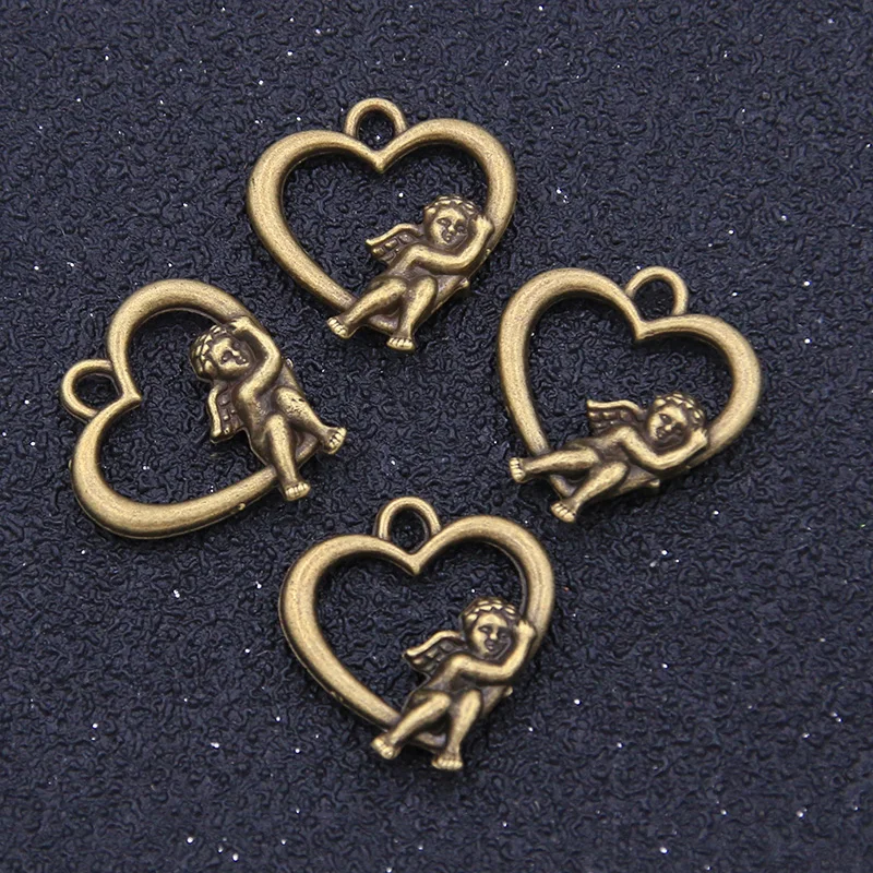 20 шт. 18*20 мм двухцветный амулет с амулетом ангельский малыш металлический сплав