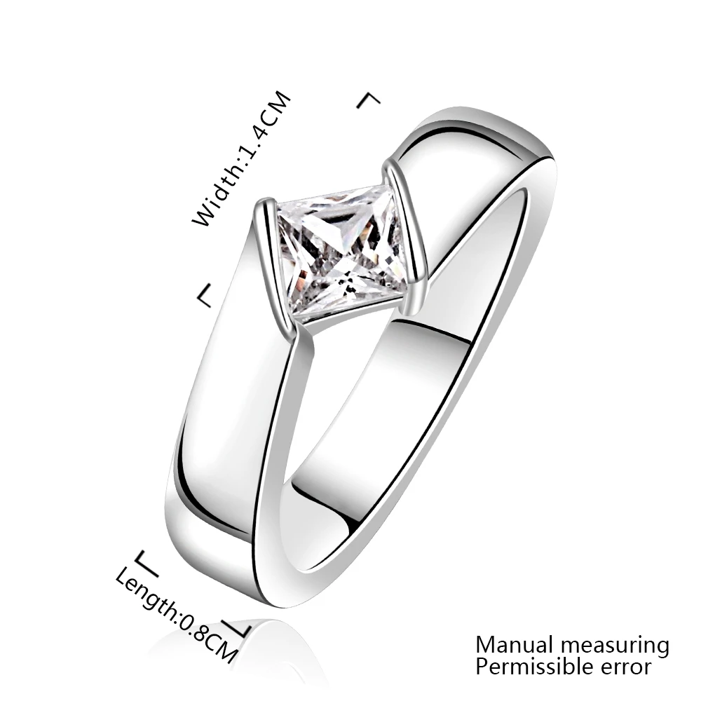 Женские и мужские кольца Beiliwol серебряные Квадратные Кольца с кристаллами