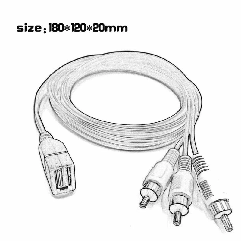 Переходник USB/Bluetooth 1 5 м разъем Usb A на 3 Rca кабель Av | Электроника