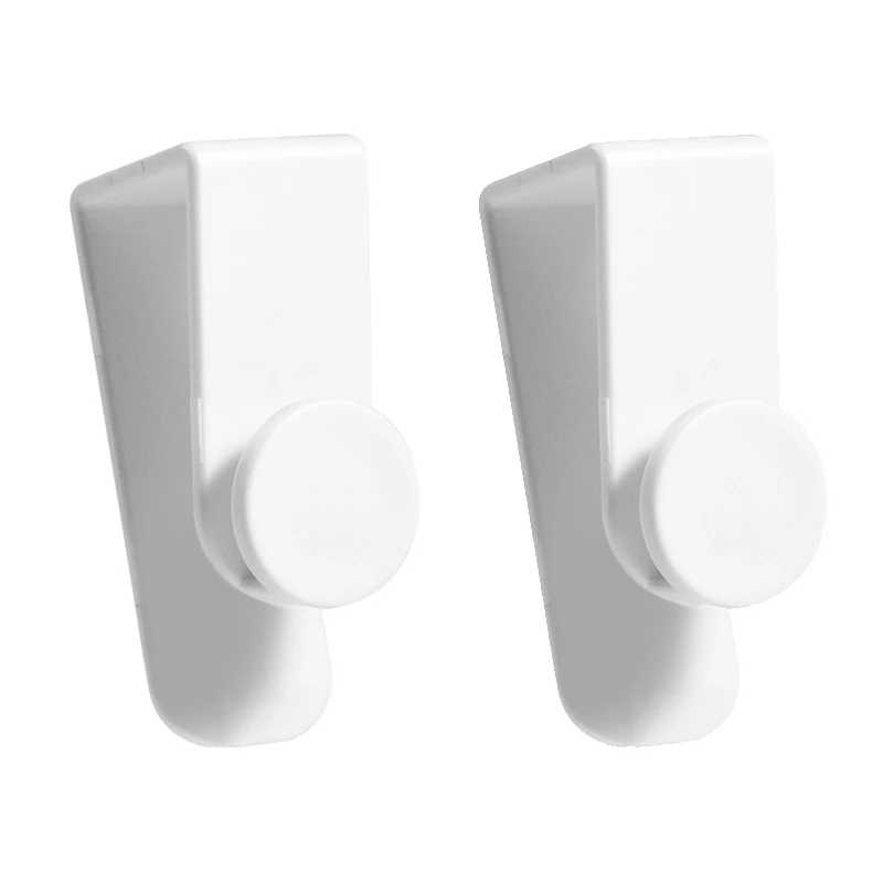 

2Pcs/Set Multi-Functional Free Punching Seamless Hook White Japanese Style ABS for Home Kitchen Bathrooms Door Hooks Portable