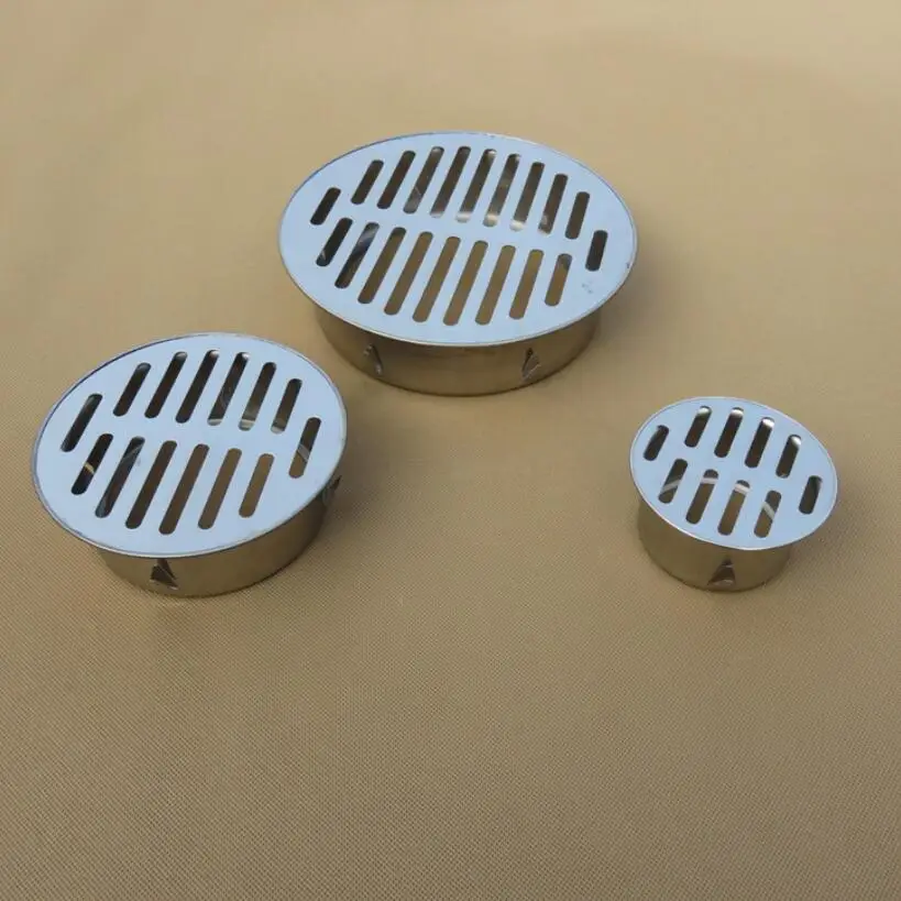 

304 Stainless steel balcony roof round large displacement anti-blocking floor drain outdoor Plane Insertion Floor Drain
