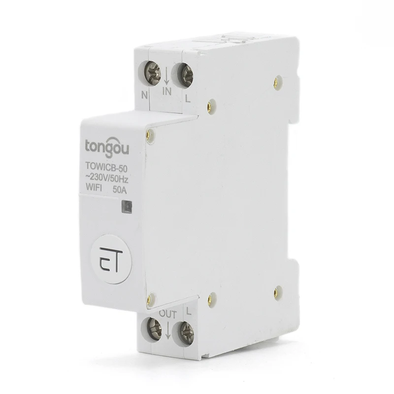WeLink APP WiFi Circuit Breaker 18mm Din Rail Main Switch Remote Control Work With Amazon Alexa Google Home 16-50A Inteligente |