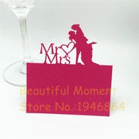 50pcs bride and groom seat table place cards name card party decoration laser cut guest card wedding party decor paper favor