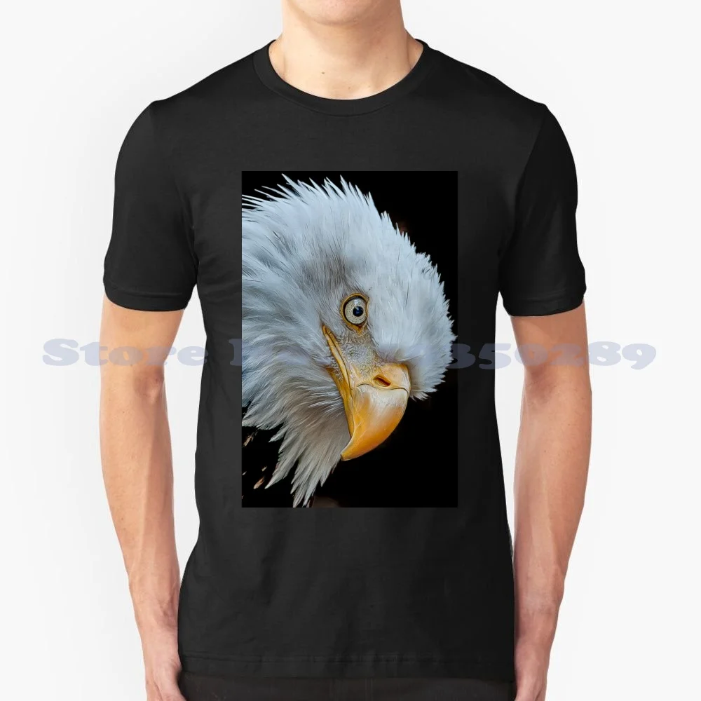 

Модная футболка «глаз орла», черно-белая, серая, с Лысой, Орлом, глазами орла, злом, величественным орлом