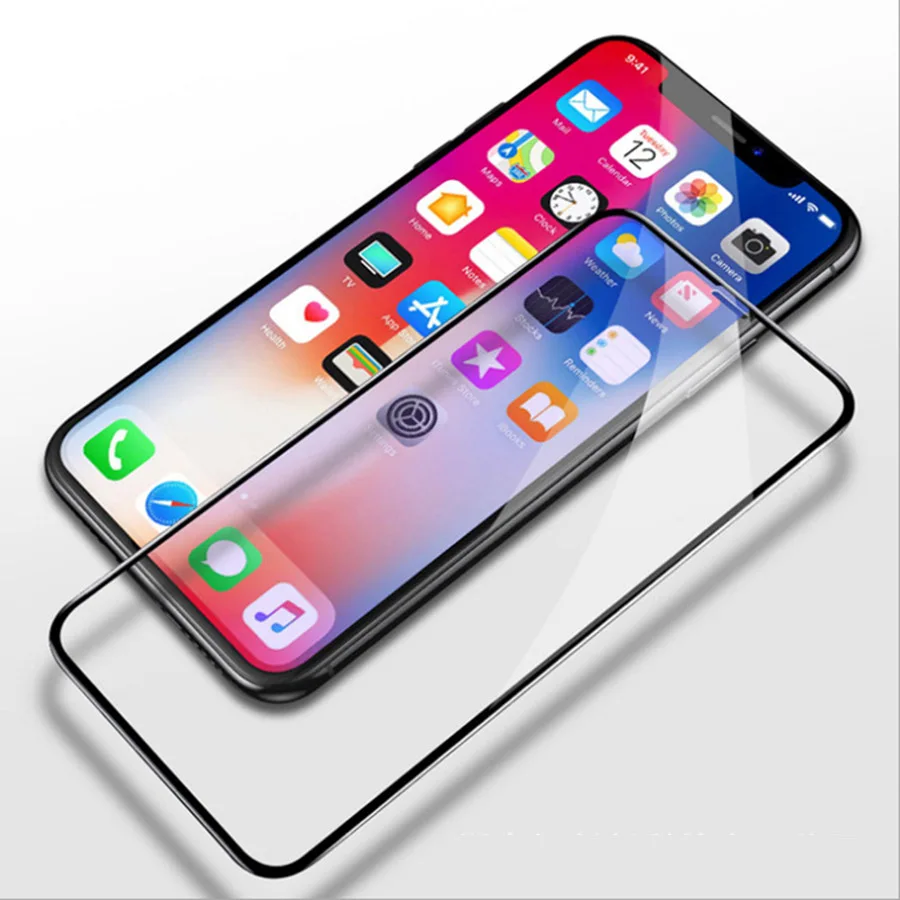 20D полное покрытие из закаленного стекла для iPhone 6 7 8 Plus X XR XS MAX glass для iPhone 6 7 8 Plus X XR футляр для очков пленка