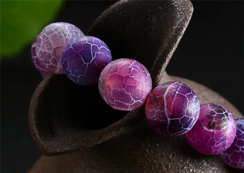 Цветные бусины выветриваемые браслеты из натурального камня для йоги женщин и