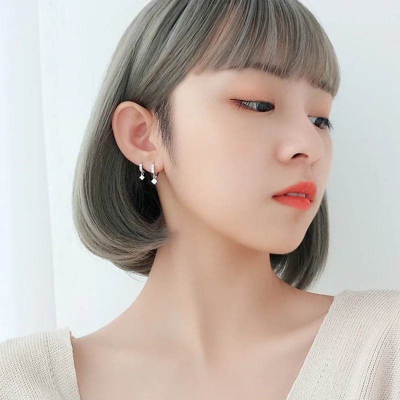 

925 sterling silver circle earrings temperament earrings earrings 2020 new fashion hypoallergenic earrings for female