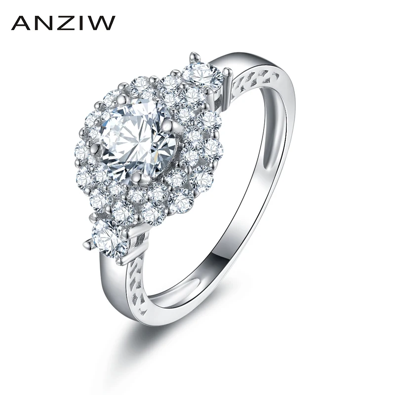 

Женское кольцо из серебра 925 пробы, с цветком