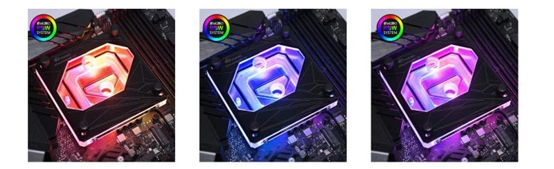 5V 3PIN A-RGB Bykski Процессор воды блок для INTER I7 LGA 115x2011 2066 1366 5V ARGB/12 V RGB AURA SYNC Процессор-XPR-A-MK-V3 - Цвет лезвия: 5V 3PIN A-RGB