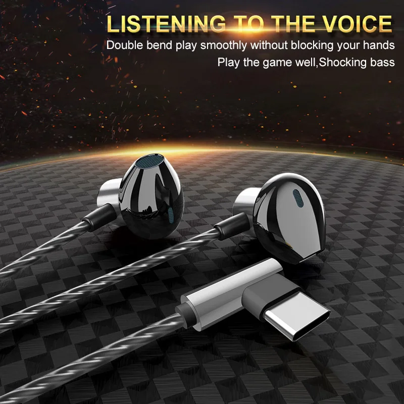 Проводные наушники с металлическим проводом игровые проводные