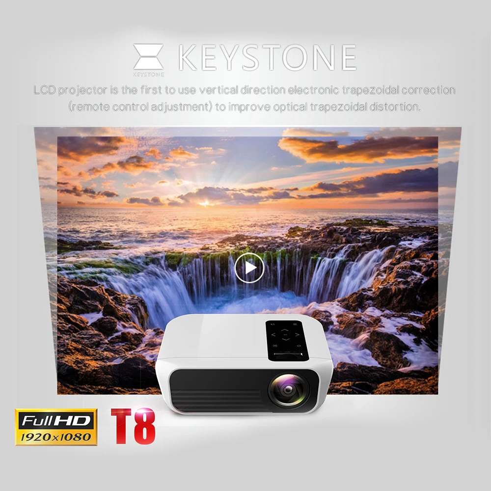 BUIANUWOD T8 Home Theater 4500 lumens 1080P Native Resolution Full HD 200'' Projector 4K HDMI WIFI Android 10(2+16G) Proyector |