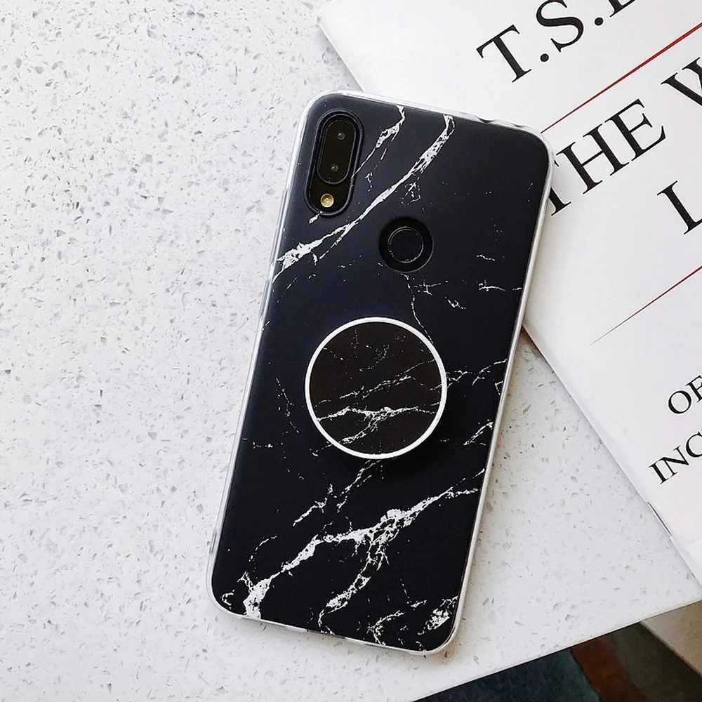 Мраморный чехол для Xiaomi Redmi Note 7 складной кронштейн держатель MI9T 9 8 K20 6 мягкий ТПУ
