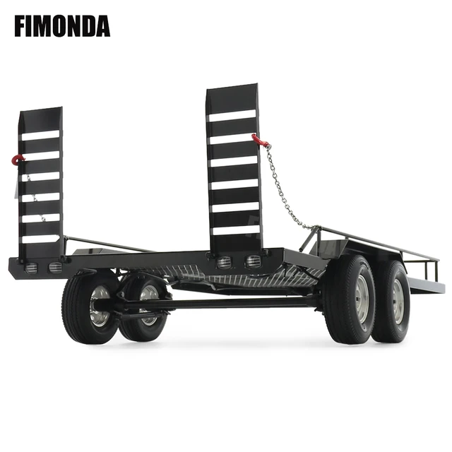 Metal 1/10 Scale Trailer Kit for RC Rock Crawler Axial SCX10 D90 Wrangler  TRX4 TRX6 Redcat GEN8 RGT 86100 SMT CFX CC01 CC02 LC80