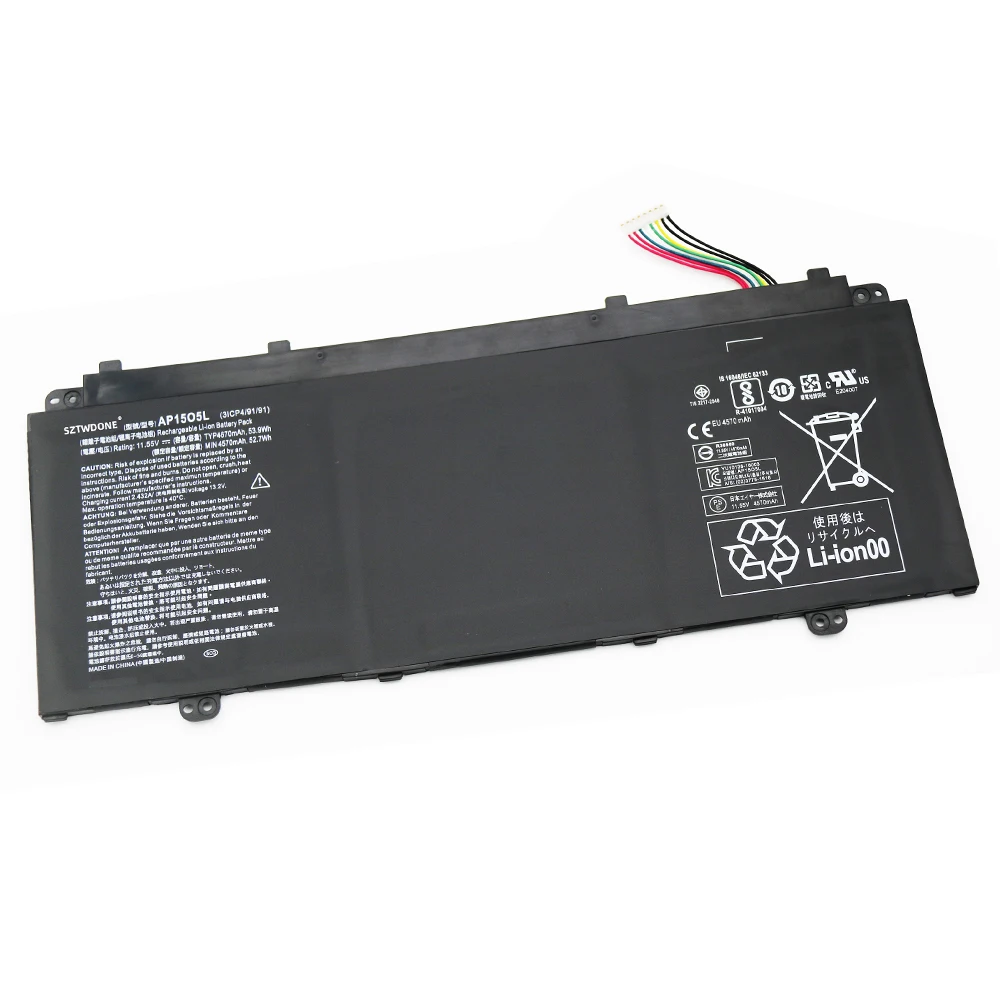 Аккумулятор SZTWDONE AP15O5L для ноутбука Acer Aspire SF514-51 N16C4 S5-371 S5-371-52JR S5-371-7278 CB5-312T AP15O3K
