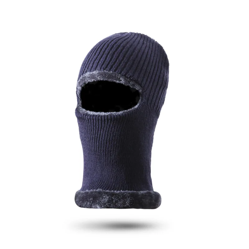

Hat Men's Fall/winter Hedging To Keep Warm and Fleece One Knit Hat for Outdoor Travel Eye-catching Masked Cold-proof Woolen Hat