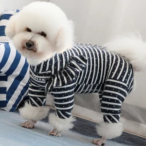 Женская тонкая одежда для щенков, защитный живот, 100% Хлопковая пижама для маленьких собак, Толстовка для чихуахуа, пуделя