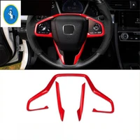 yimaautotrims auto accessory steering wheel strip cover trim fit for honda crv cr v 2016 2020 abs matte carbon fiber look