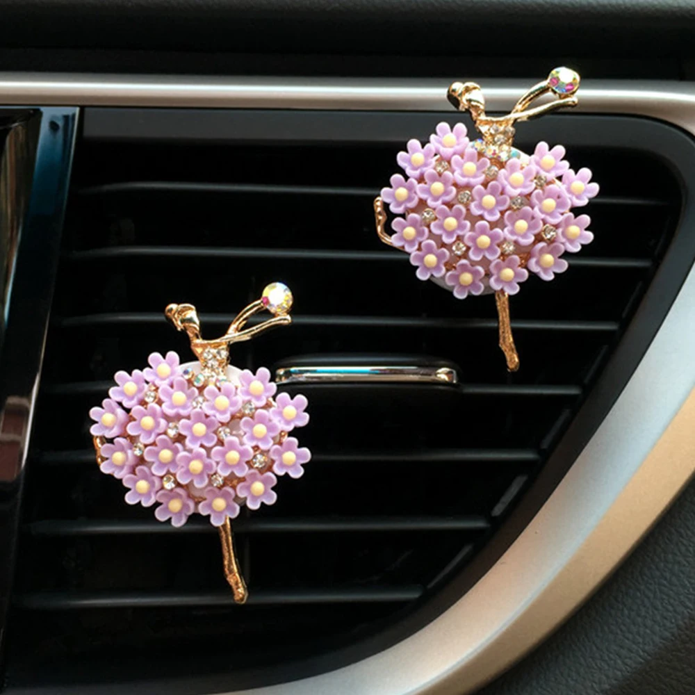 Car Air Freshener Ballet Girl Perfume Vent Clip Conditioning Outlet Fragrance Clips Interior Decoration |