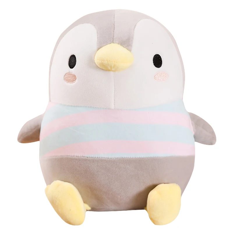 

30/50cm Gray Penguin Stuffed Plush Toy Cartoon Animal Pillow Baby Family Soft Cute Doll Kids Adults Comforting Birthday Gift Toy