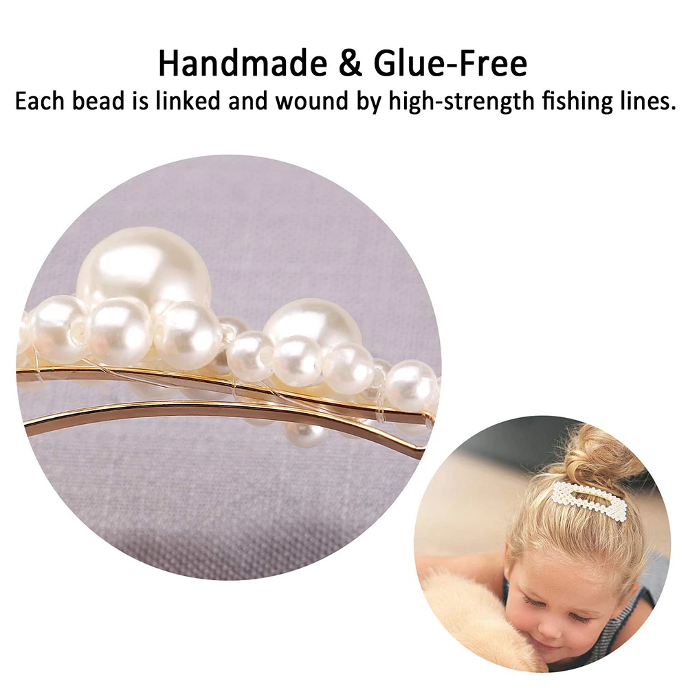 Модный жемчужный зажим для волос для женщин / девушек, элегантный корейский стиль, защелка-заколка для волос, инструменты для стайлинга.